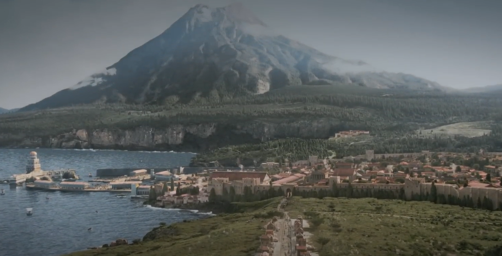 Pompeii, town and land depicted