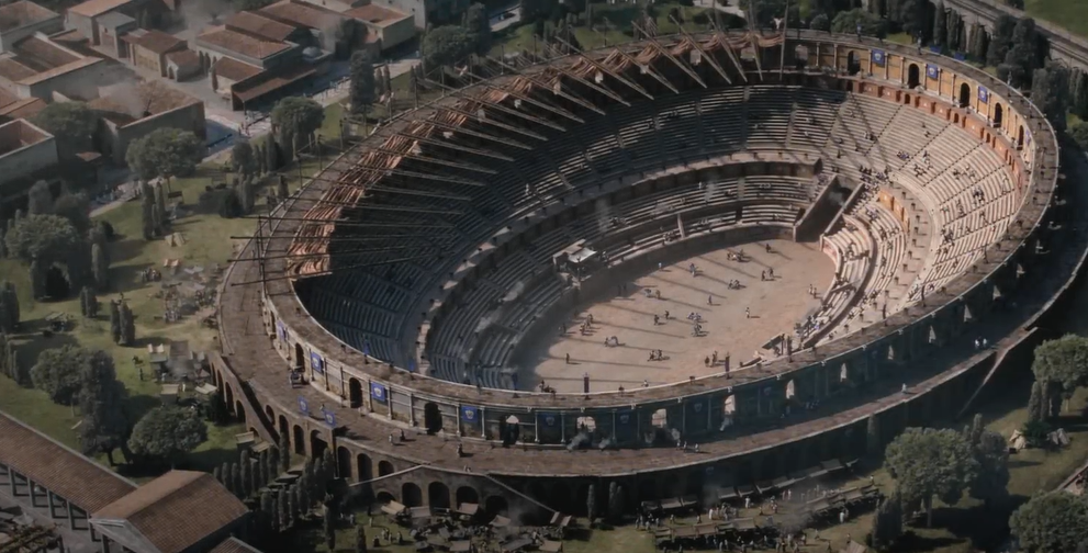Pompeii, town and land depicted