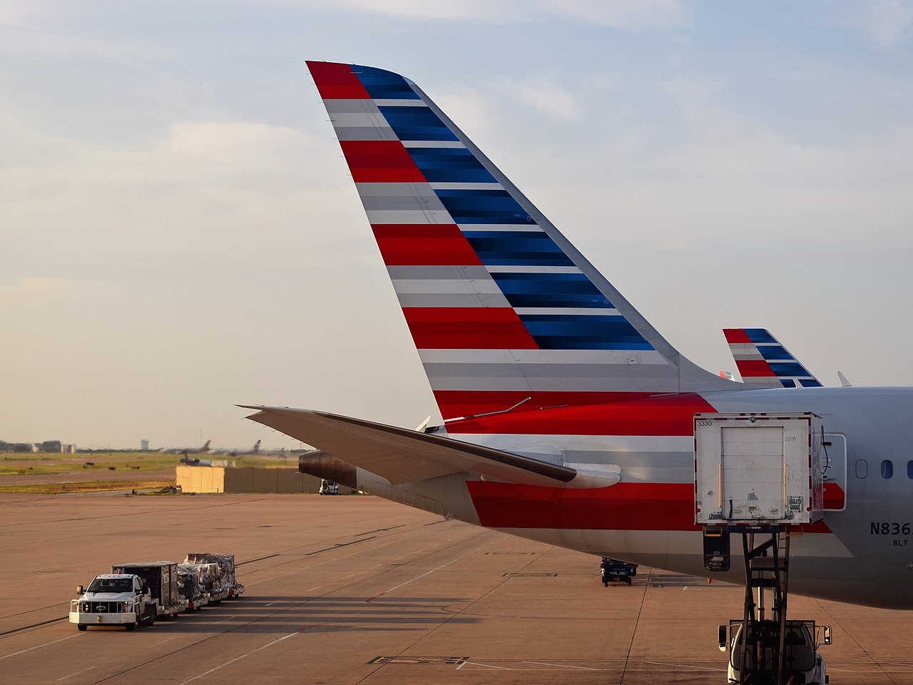 Tailfin of a American Airlines - Boeing 787-9 