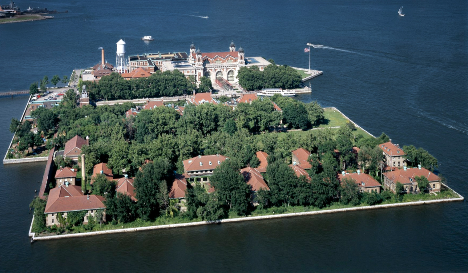 Aerial View Of Ellis Island, Jersey City