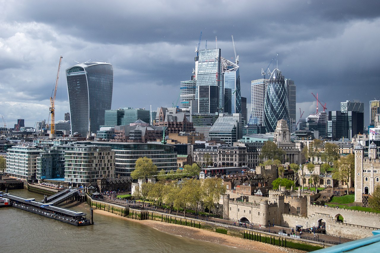 City Of London, Seen From Tower Bridge