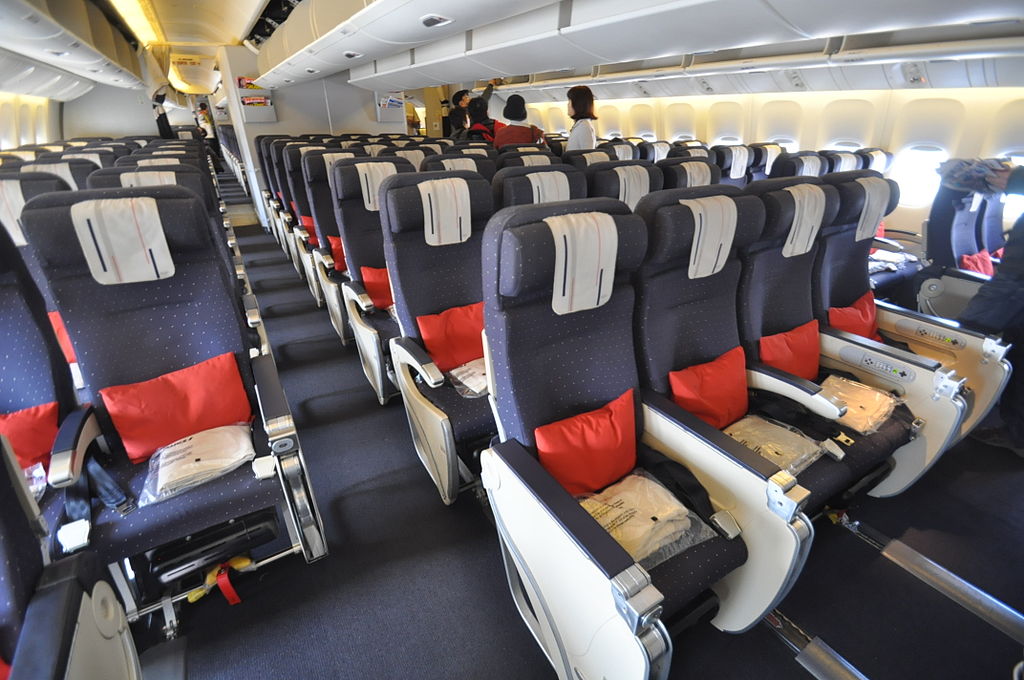 Inside the Air France cabin