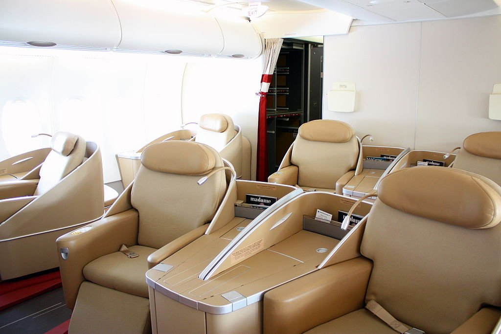 Inside the Air France cabin