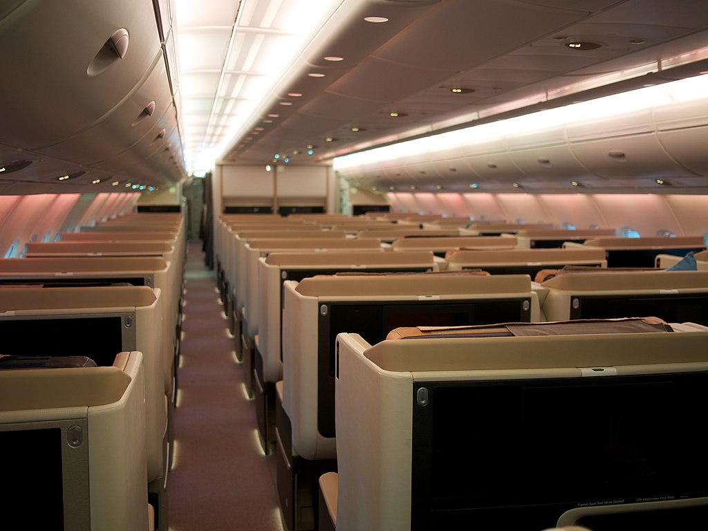 Inside Singapore Airlines cabin