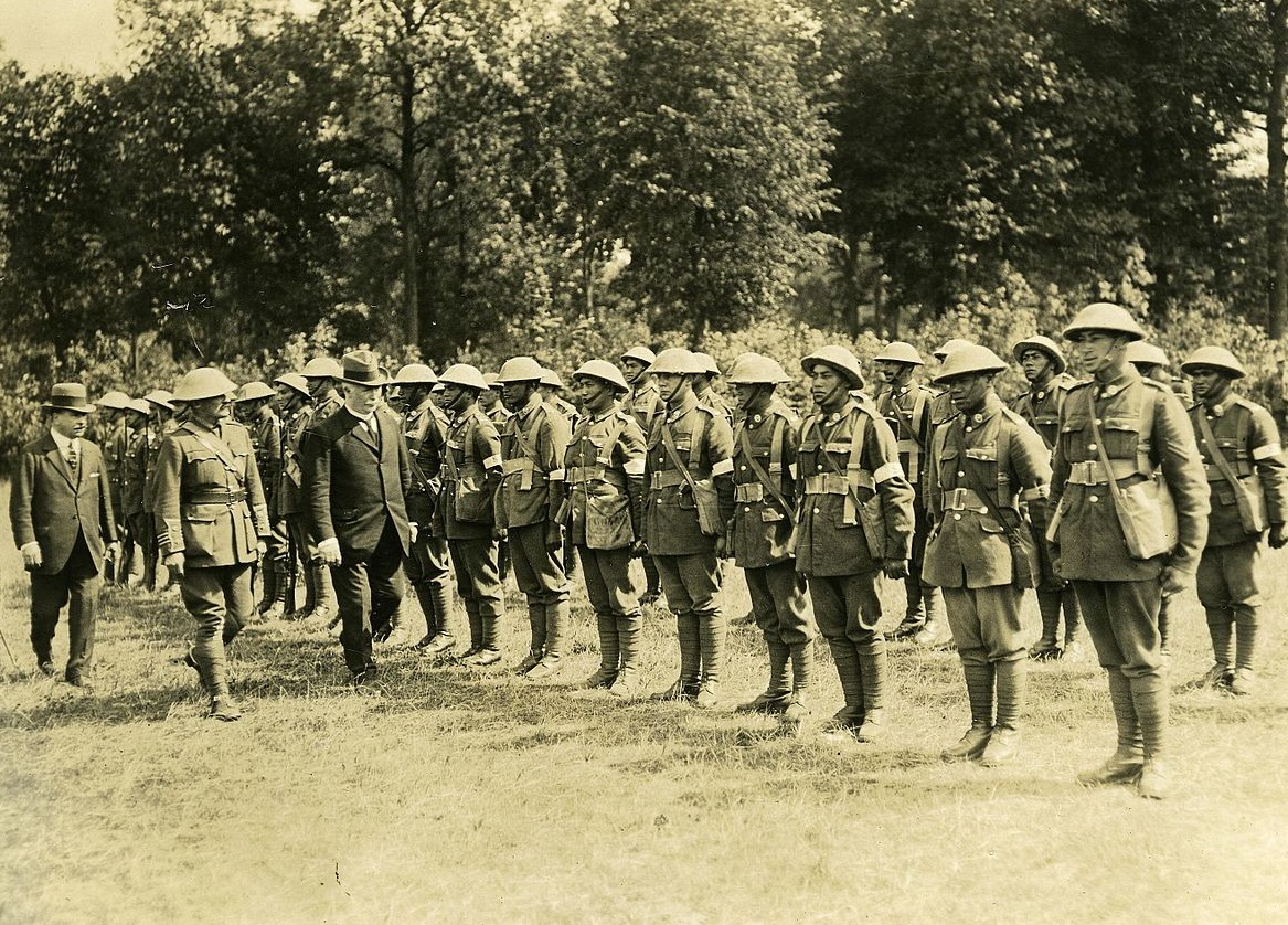 Massey And Ward Inspecting Pioneer Maori Battalion Soldiers