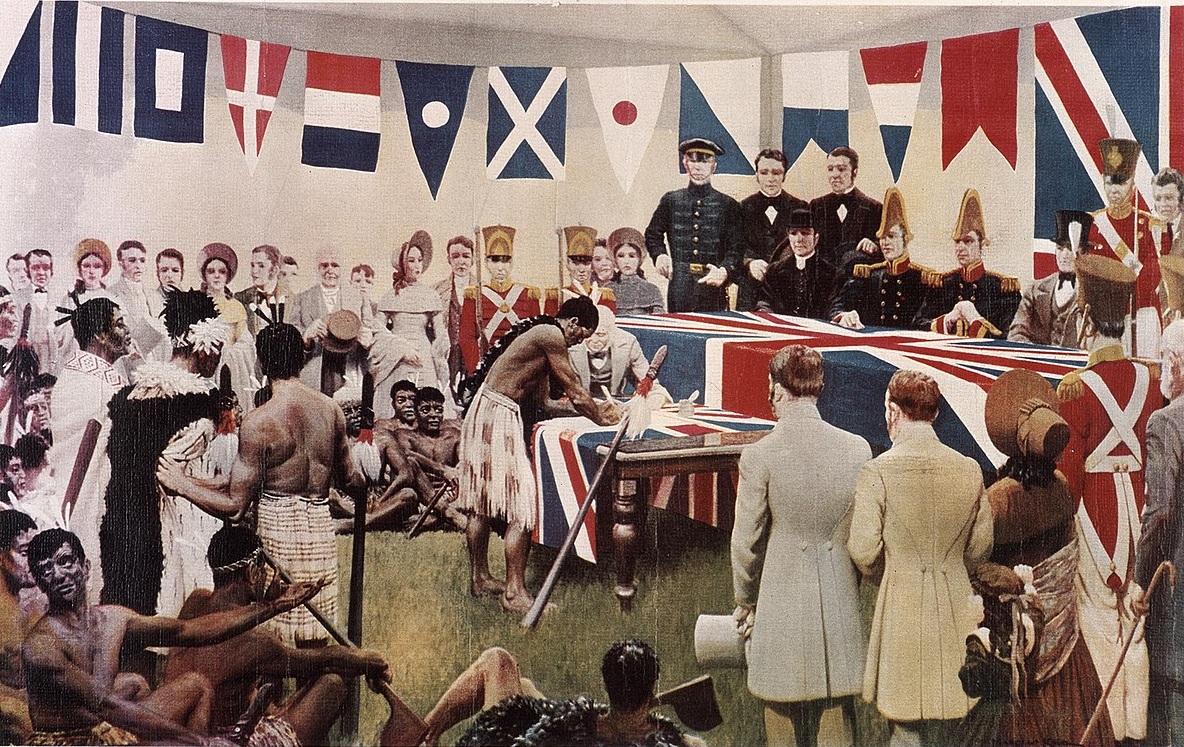 Reconstruction Of The Signing Of The Treaty Of Waitangi