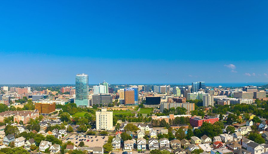 Stamford Connecticut Skyline Aug 2017