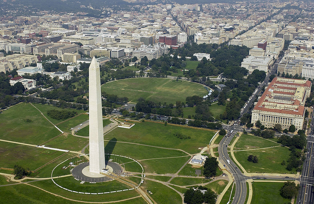 Washington Monument with the White House