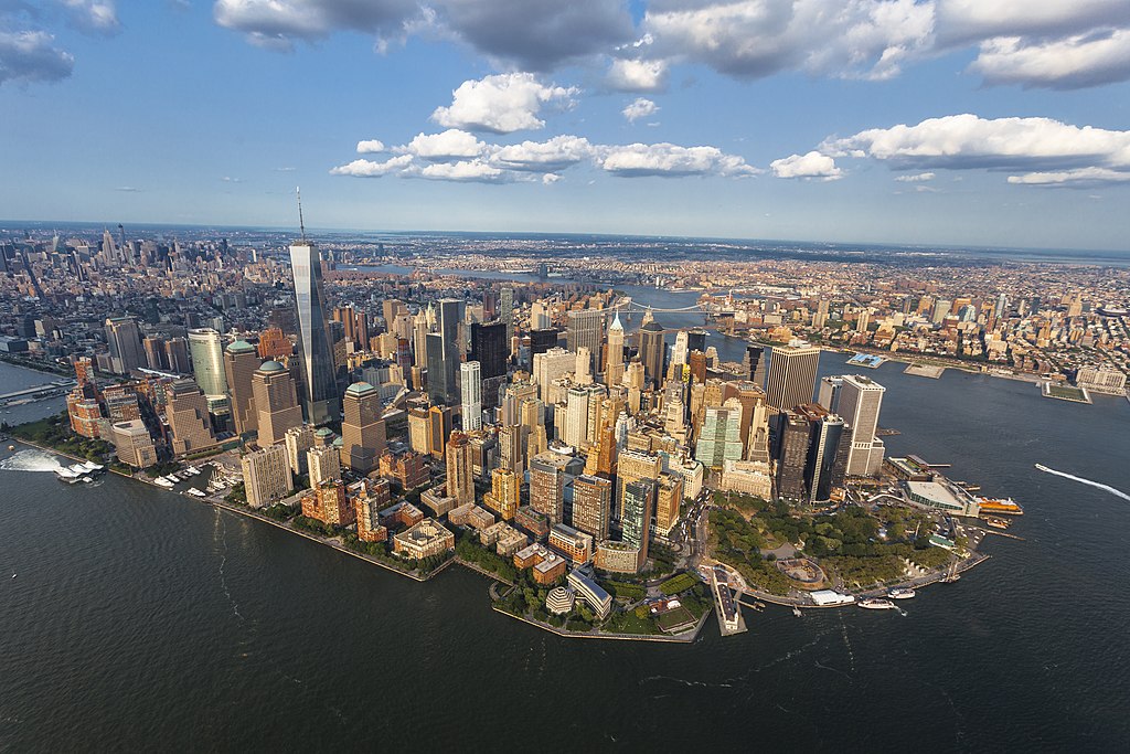 Aerial view of Manhattan, NY 