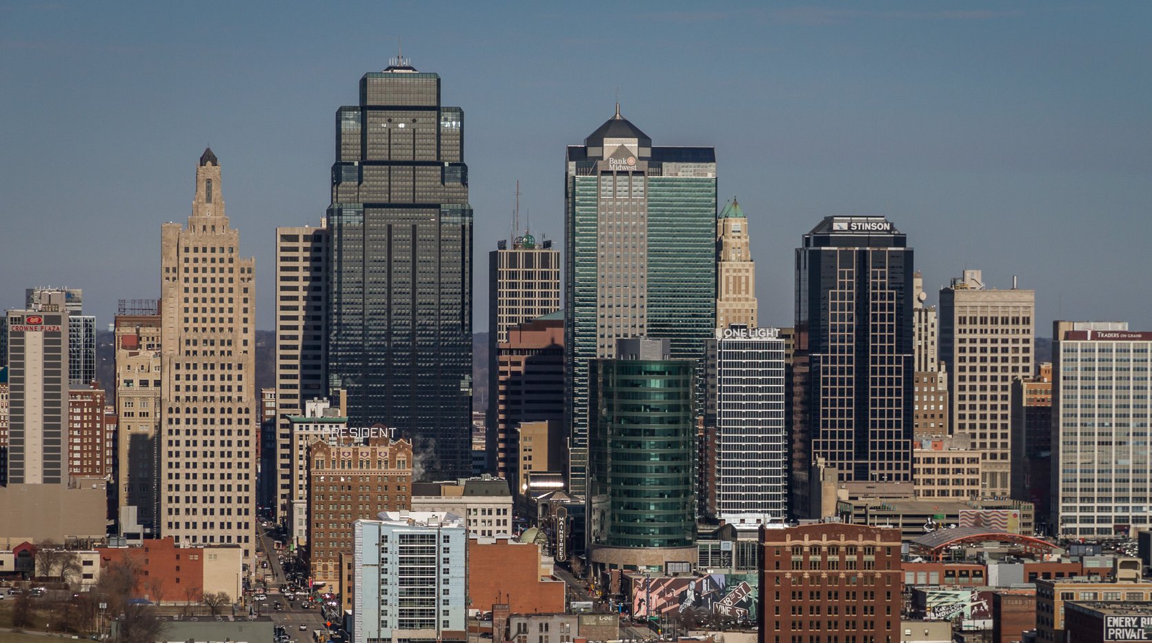 Downtown Kansas City on a clear day