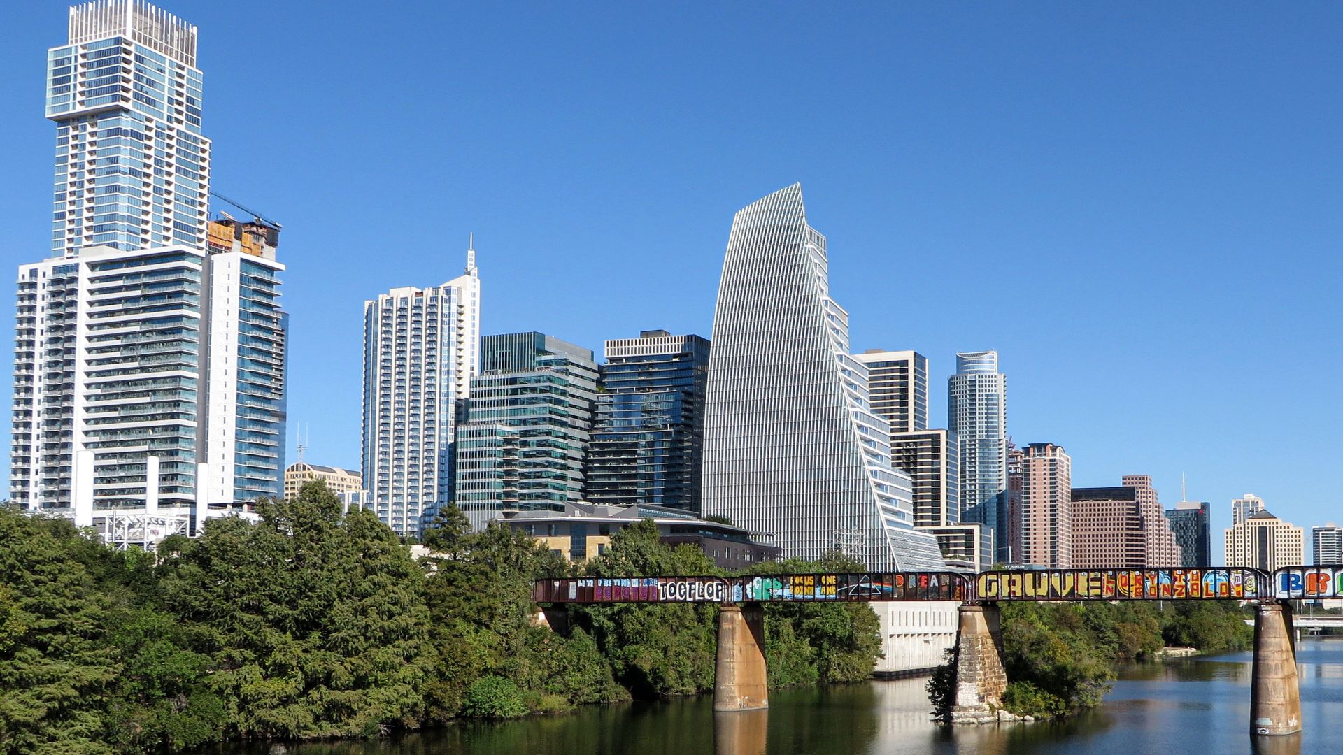 File:Downtown Austin from Pfluger Pedestrian Bridge, October 2022.jpg