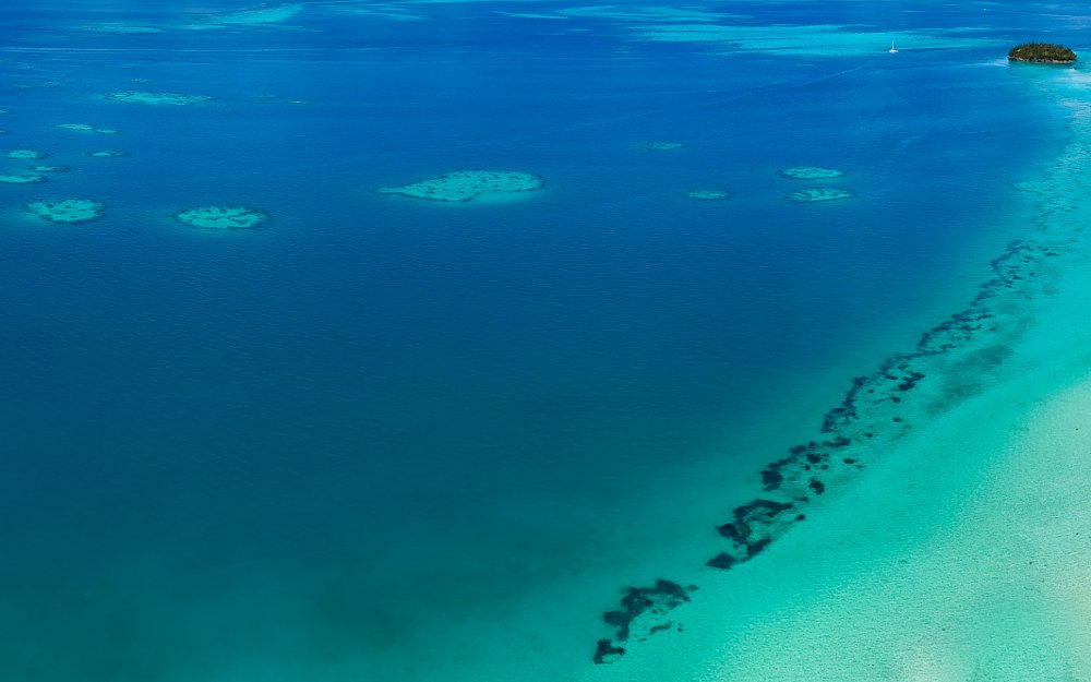 Drone View of Bermuda Island in the North Atlantic Ocean