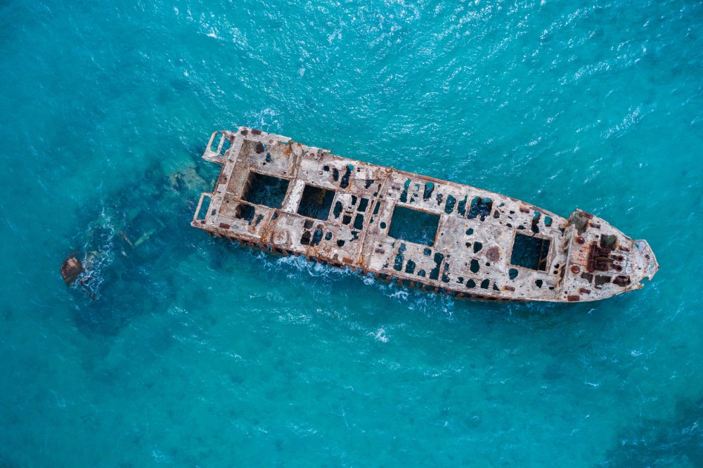 Sapona Shipwreck of The Bahamas in the Caribbean Sea