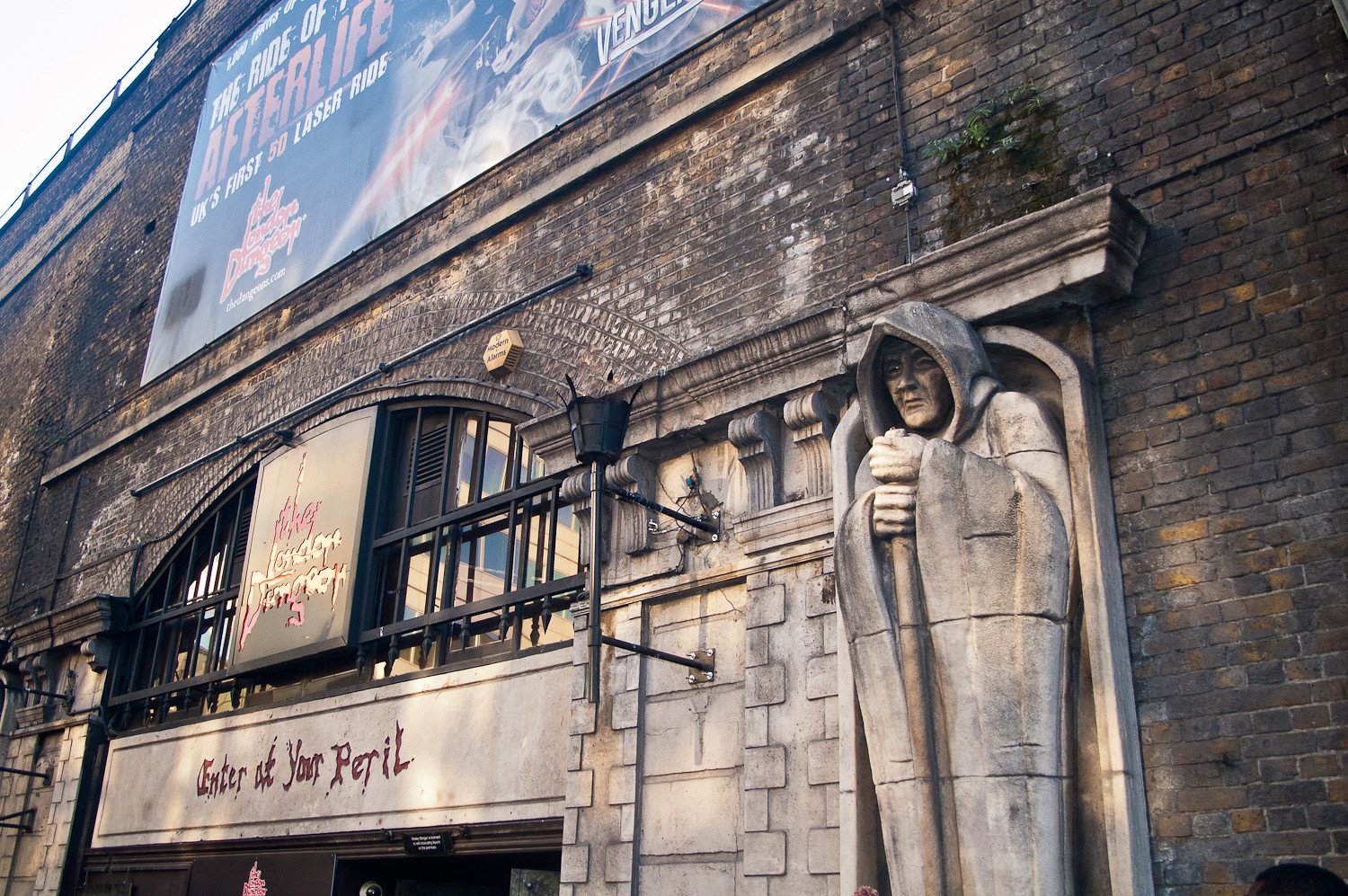 Entrance of London Dungeon in England