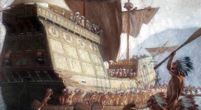 Samuel de Champlain on the site of Quebec City