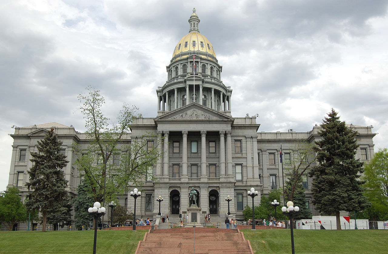 Colorado State Capitol On A Cloudy Day