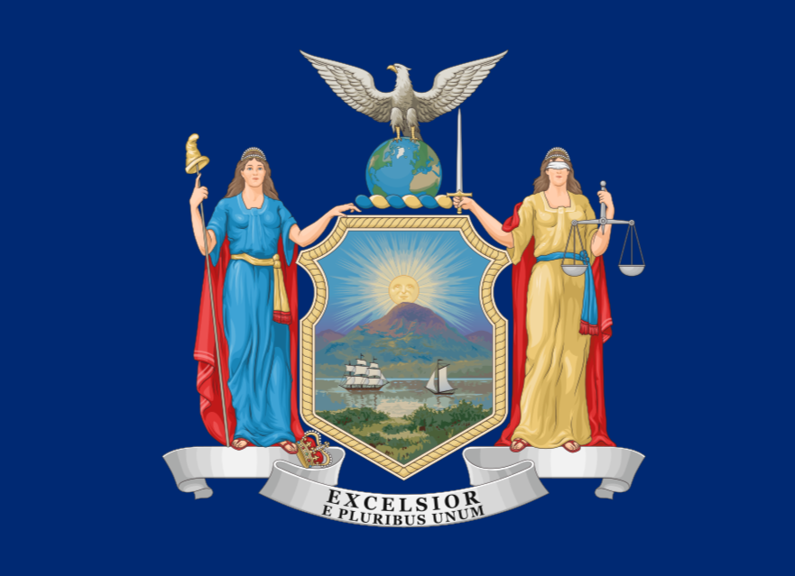 The flag of the U.S. state of New York