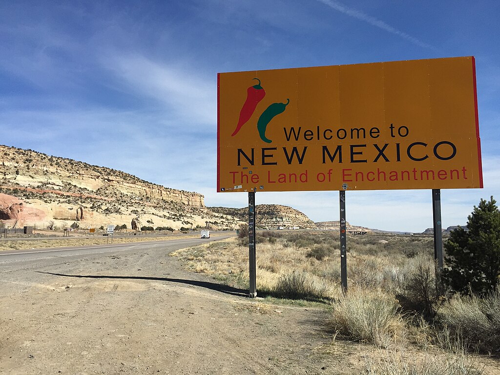 Welcome To New Mexico  Sign Along Eastbound Interstate 40