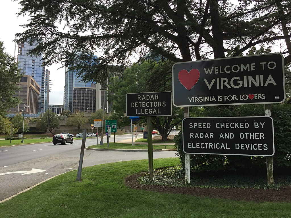 Welcome To Virginia  Sign Along Southbound U.s. Route 29