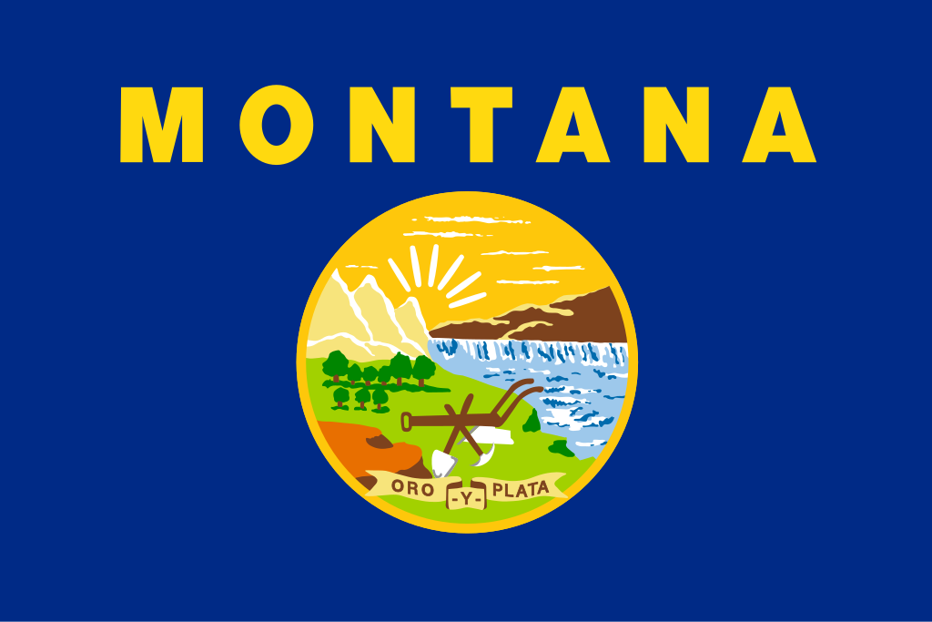 Flag of Montana, United States of America.