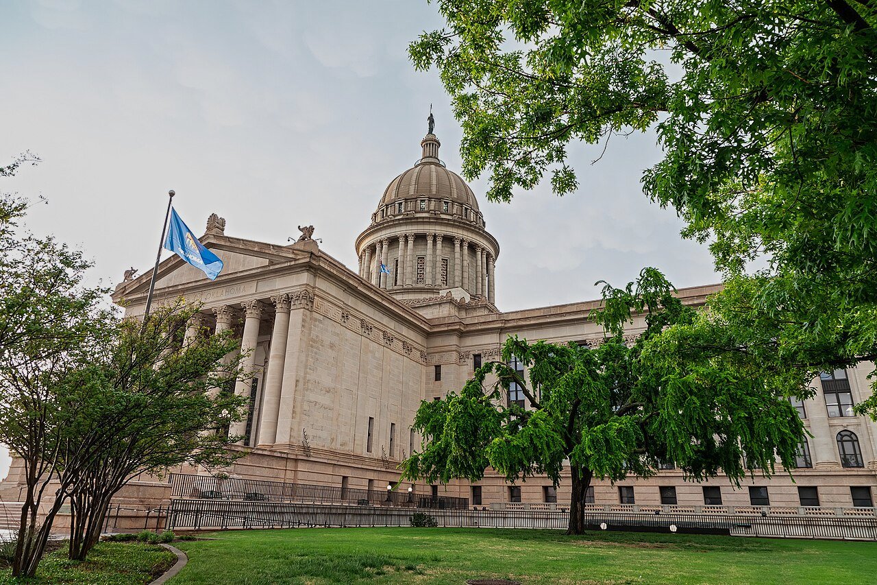 South view of the Oklahoma State Capitol in 2024