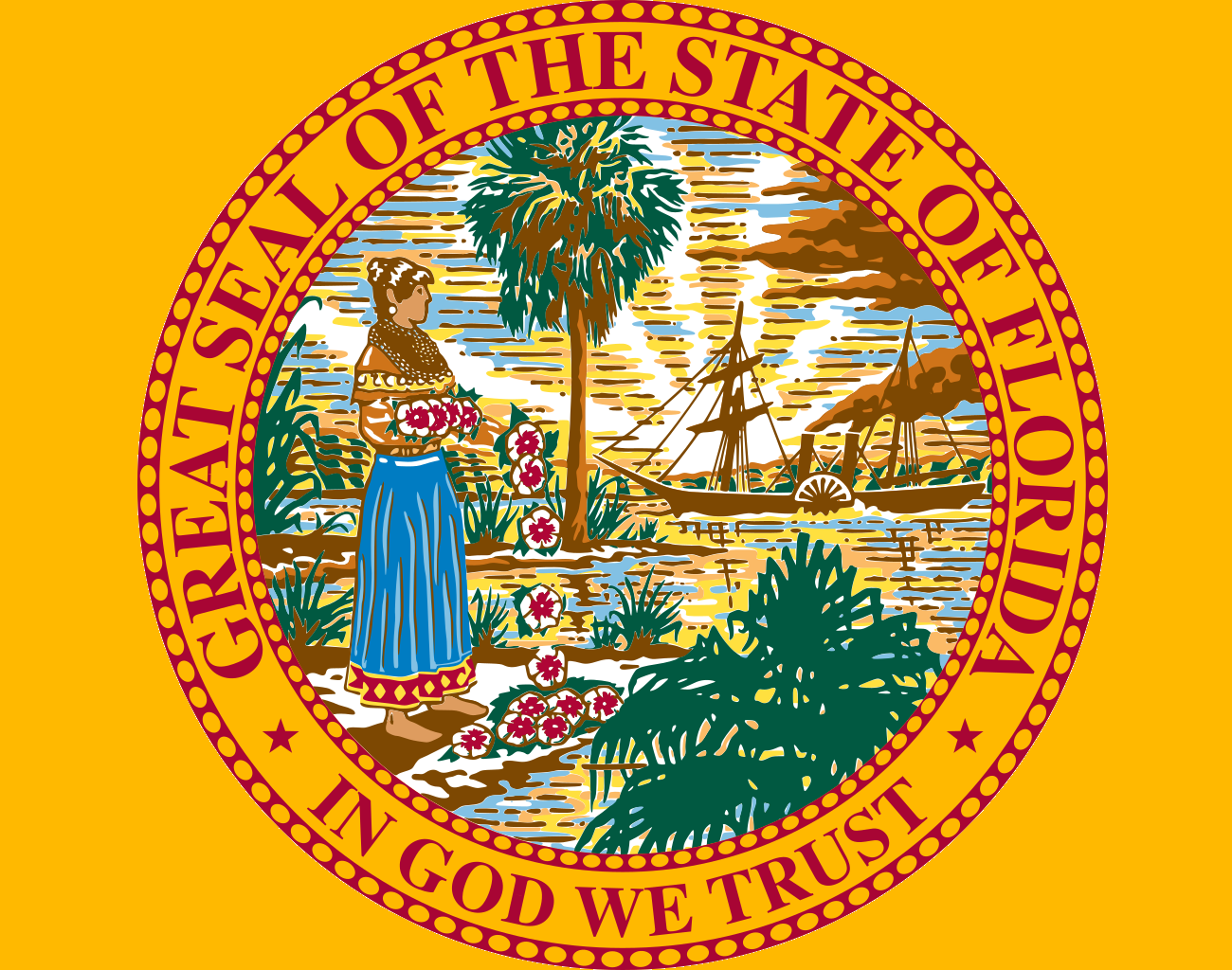 The state seal of Florida