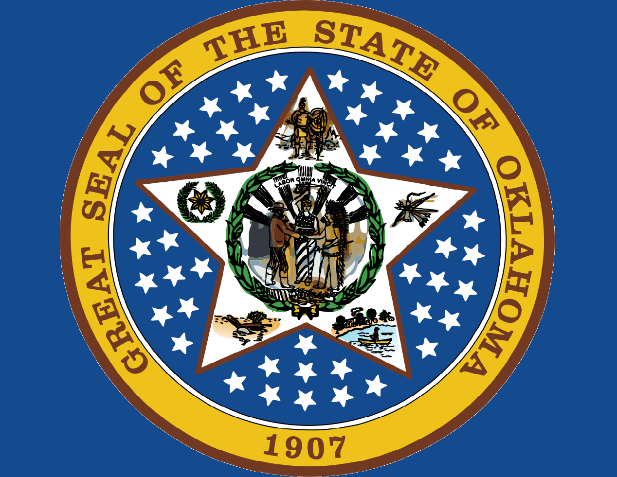 Seal of State of Oklahoma.