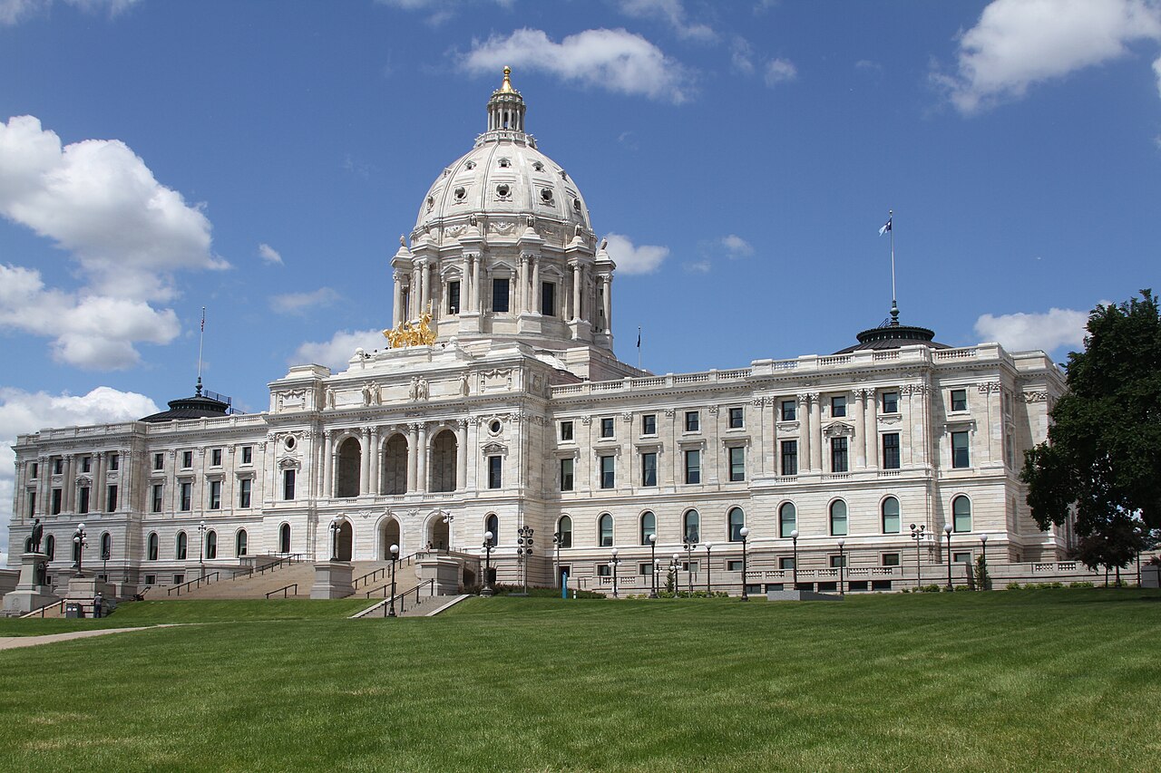 State Capitol with new Minnesota State Flag