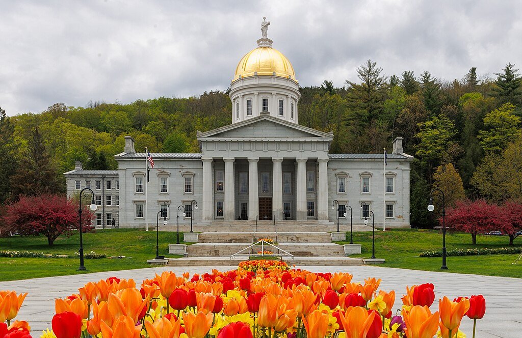 Vermont State Capitol building in May 2024