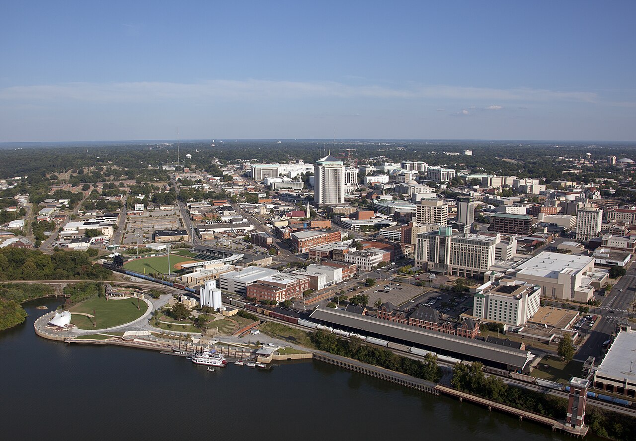 Aerial view of Montgomery, Alabama