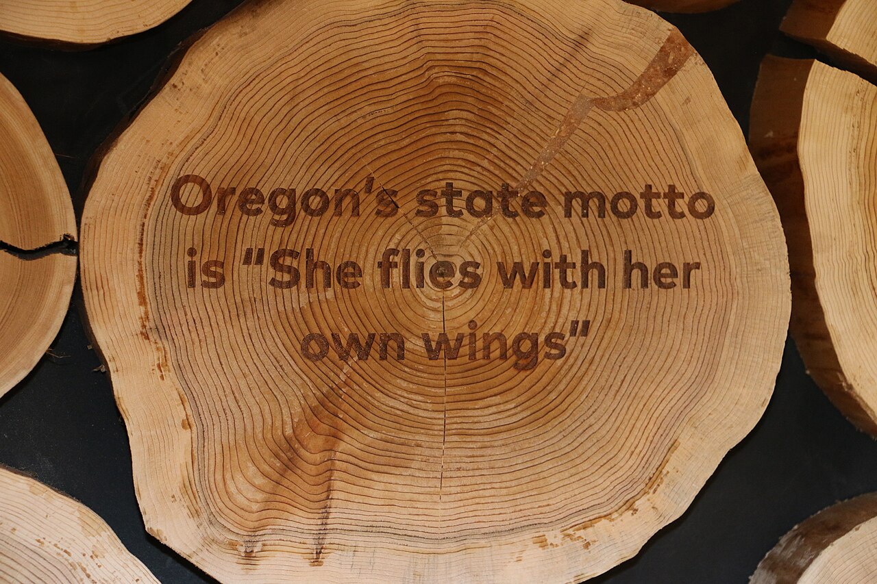 Oregon State Motto  She Flies With Her Own Wings