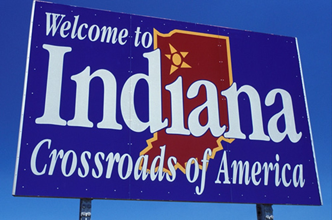 Welcome To Indiana, Crossroads Of America - sign
