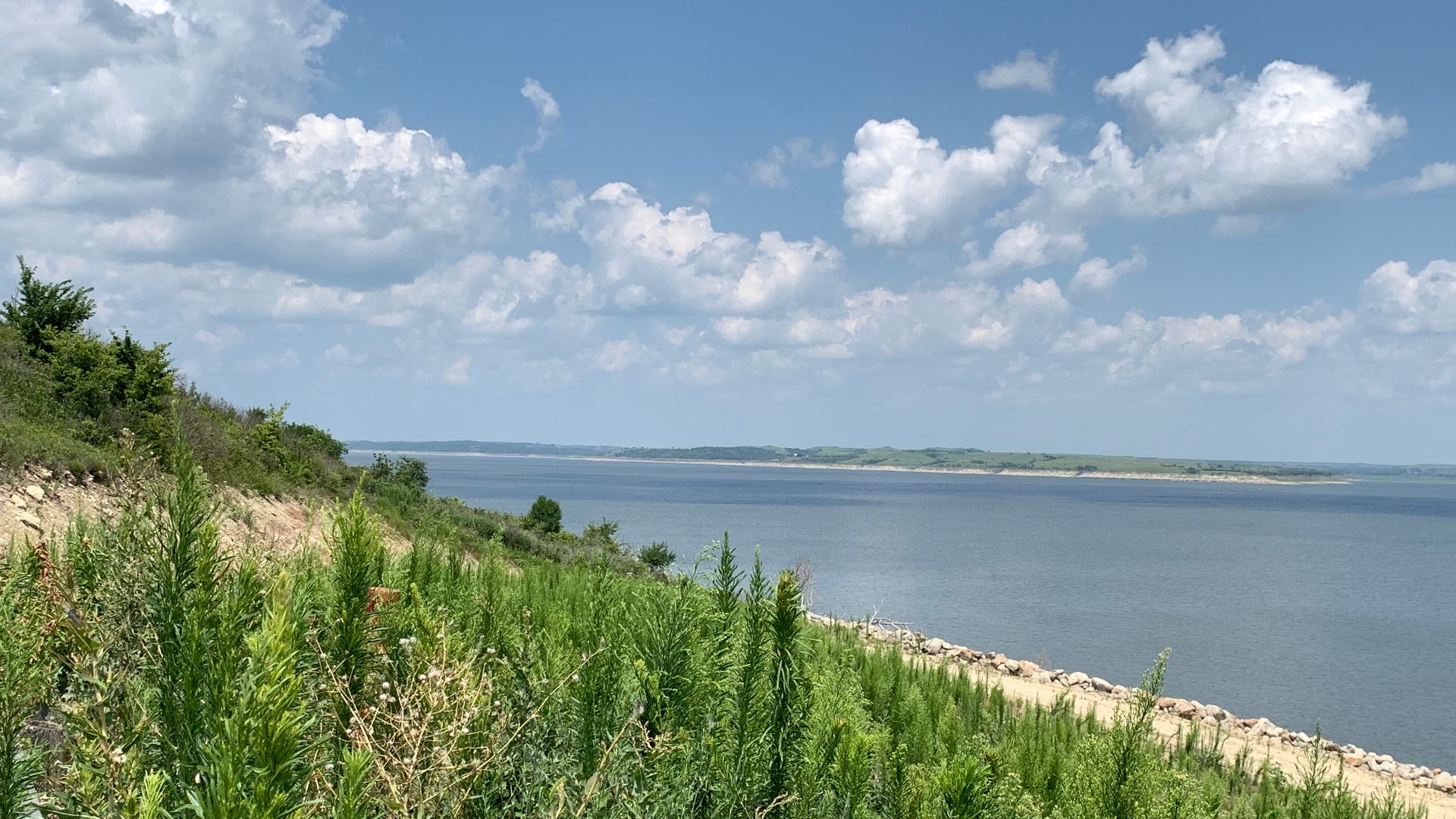 File:Tuttle Creek Lake’s west shore during summer.jpg