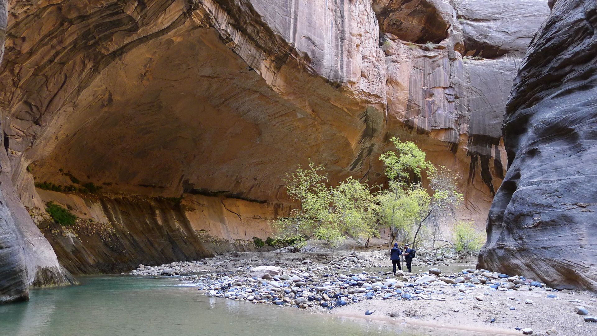 File:Hiking the Narrows in Zion National Park.JPG
