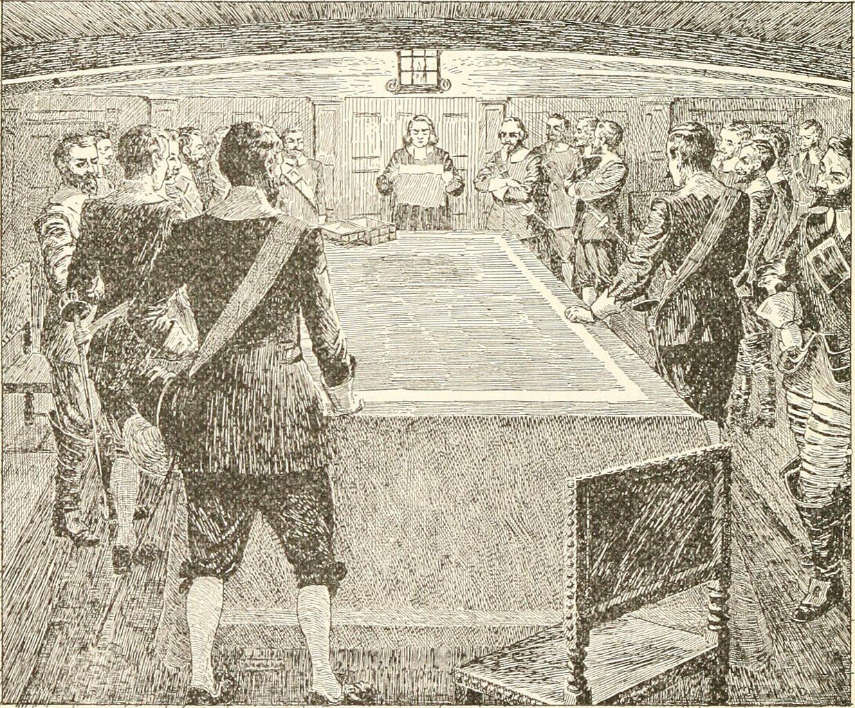 Rev Hunt reads Virginia Company council orders