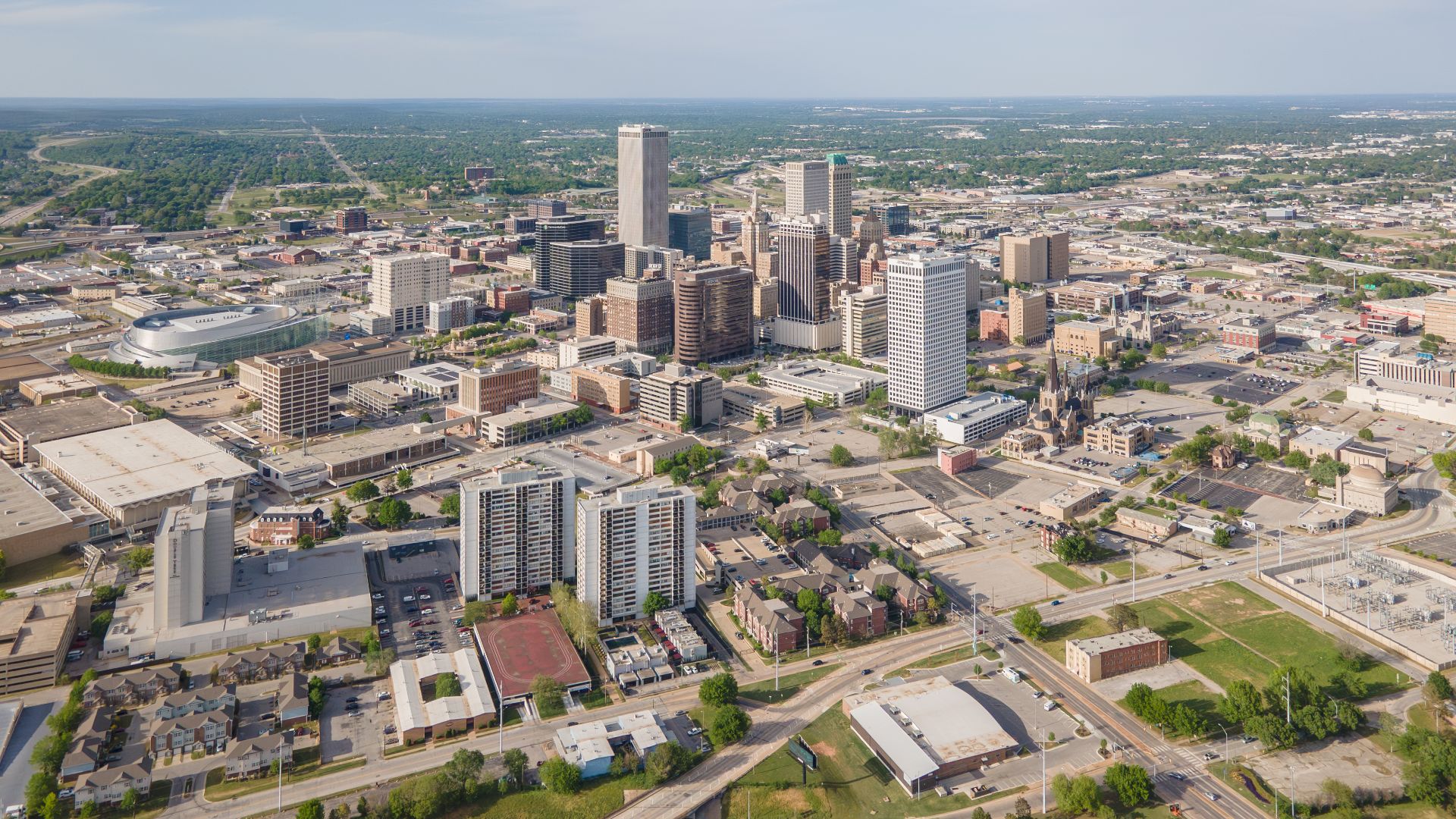 File:Tulsa skyline aerial, April 2023.jpg
