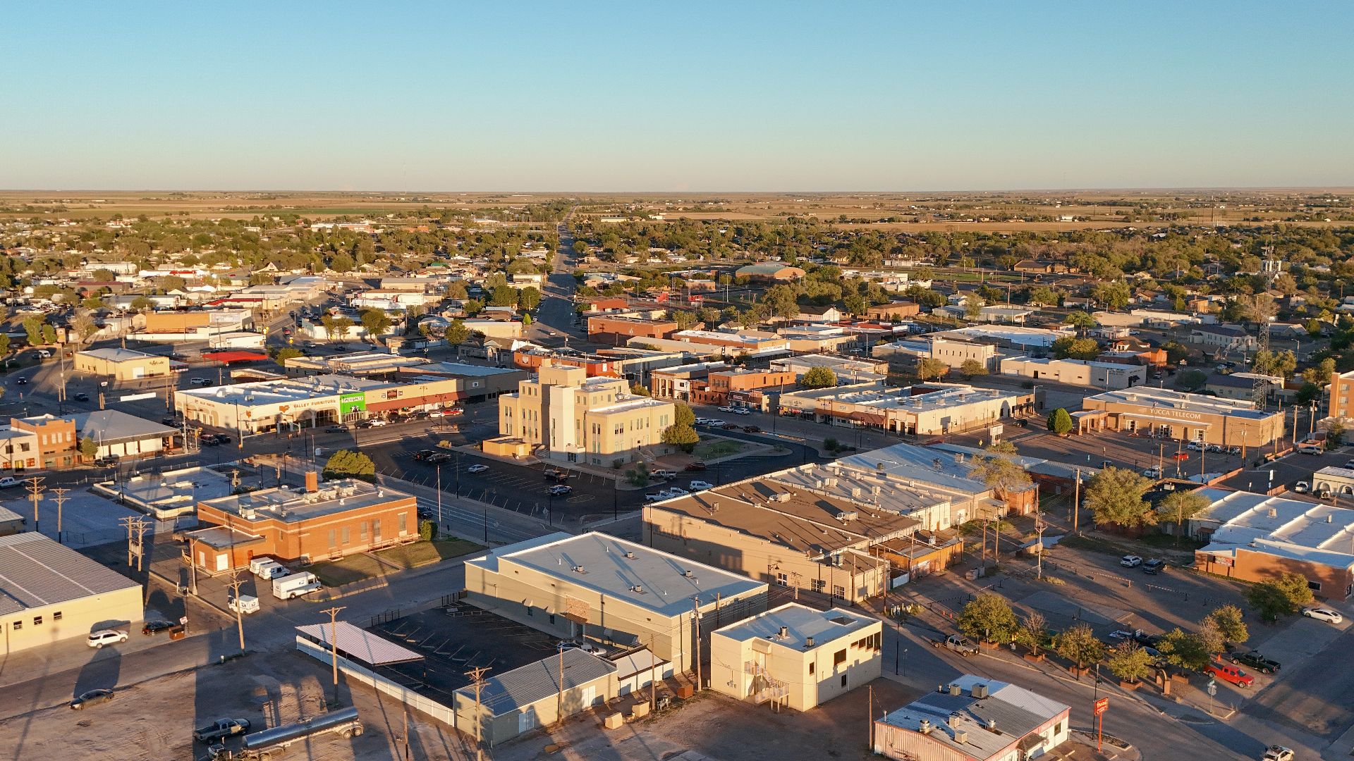File:Portales, New Mexico skyline aerial view 2024.jpg