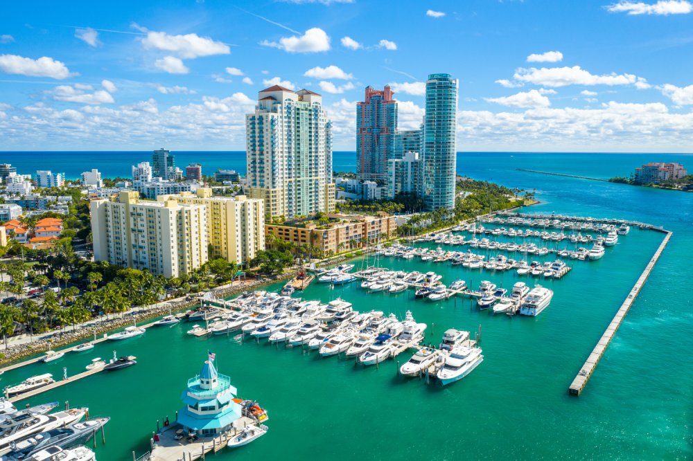 The image showcases a Vibrant urban scene of Miami, Florida