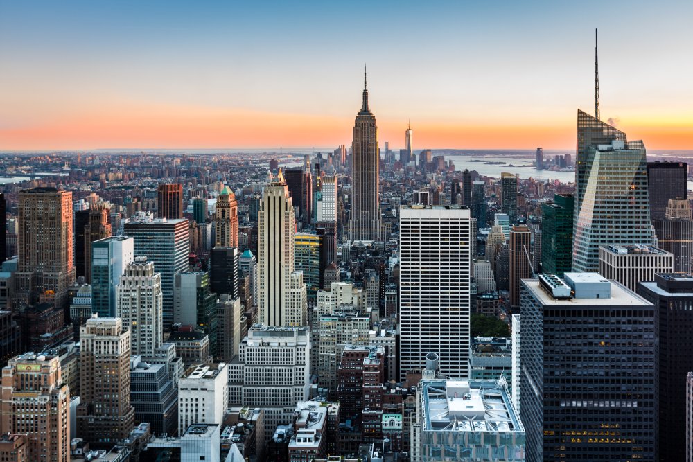 The image showcases a Vibrant urban scene of New York City, New York