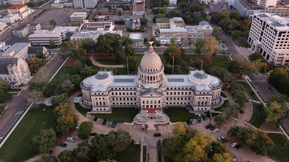 The image showcases a Vibrant urban scene of Jackson, Mississippi