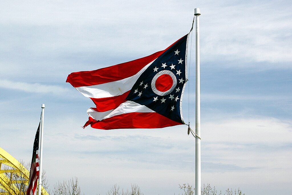 Flag Of Ohio At Sawyer Point