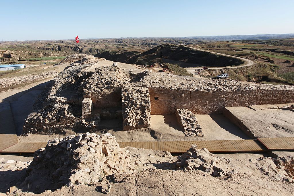 Ancient buildings in the Shimao Ruins