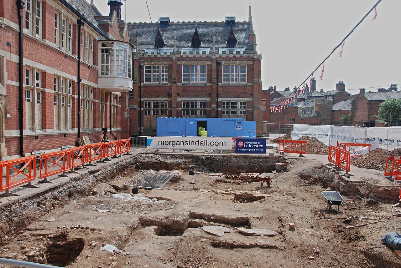 Excavation at the site of the former Grey Friars, Leicester