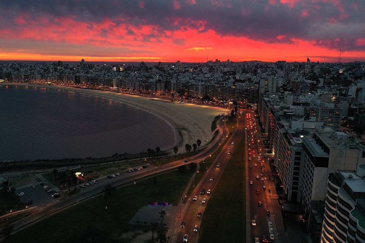 Sunset in Pocitos, Montevideo, Uruguay - 2020