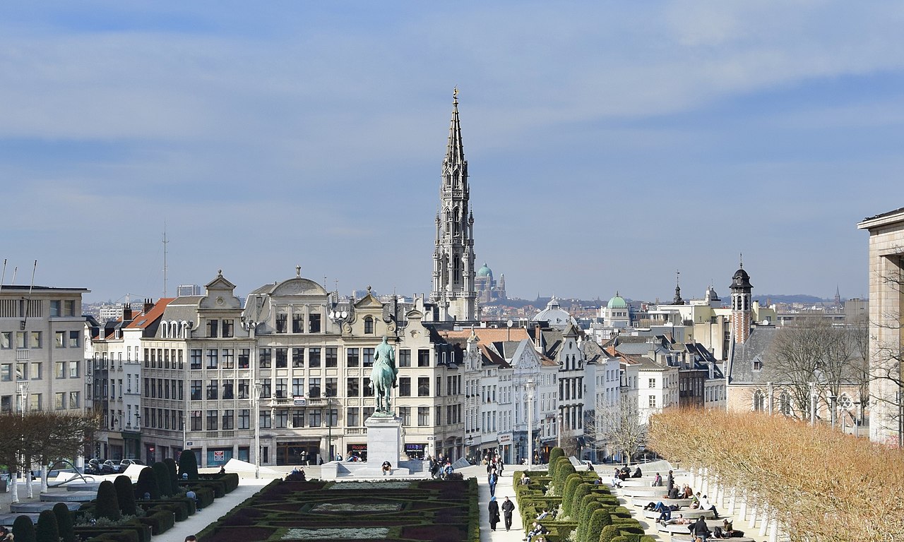 Brussels View From Mont Des Arts, Brussels, Belgium