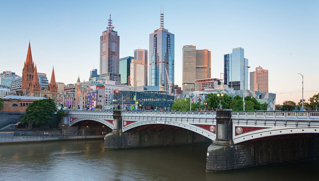 Melbourne Skyline And Princes Bridge - Dec 2008