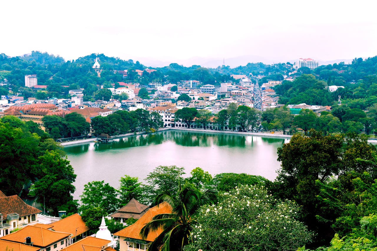 Aerial View of the City - Kandy, CP, Sri Lanka