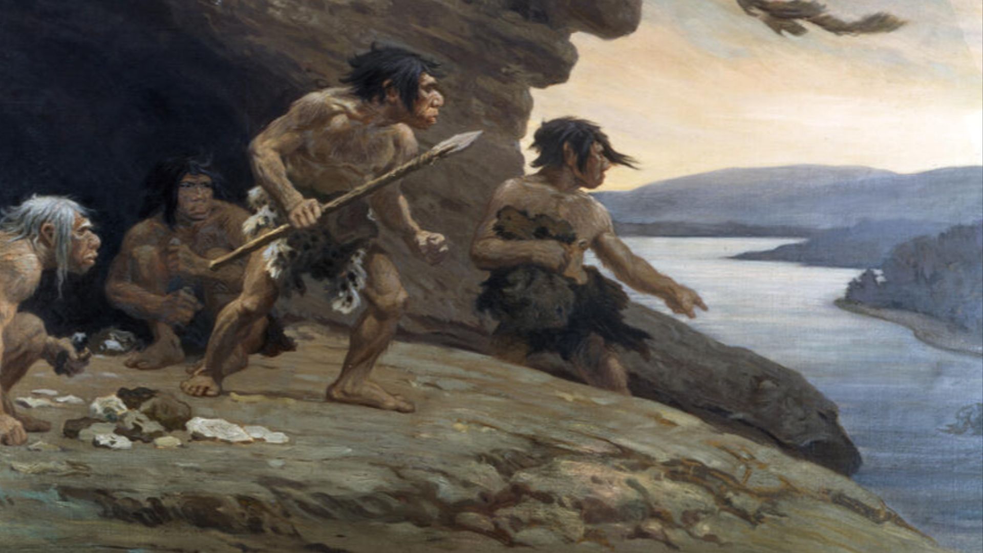File:Neanderthal Flintworkers (Knight, 1920).jpg