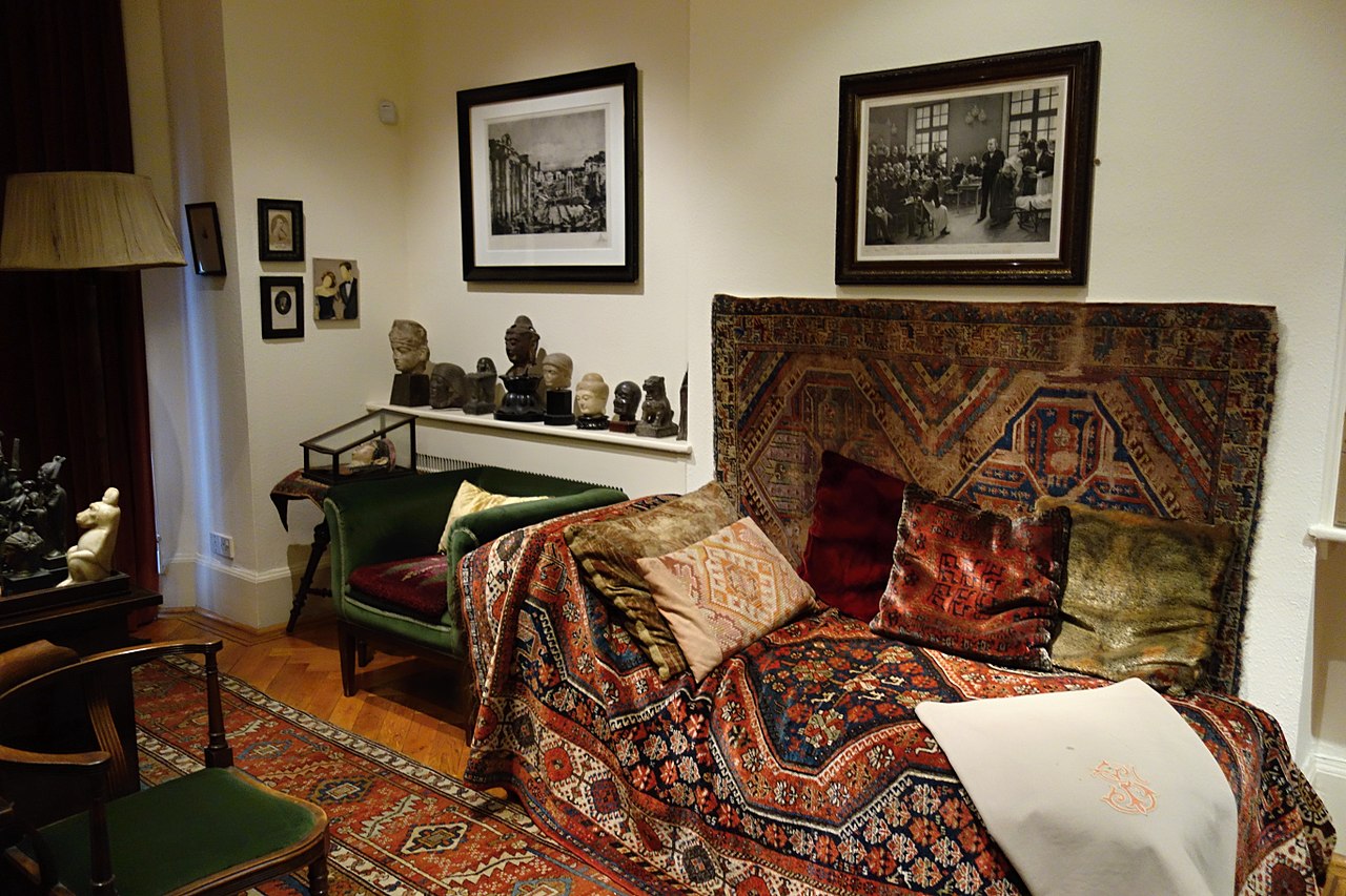 Sigmund Freud's Couch in a Museum