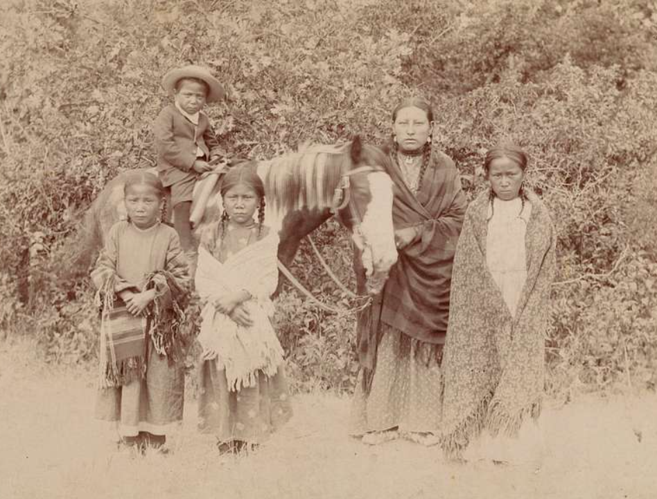 A photograph of a group of Sioux children.